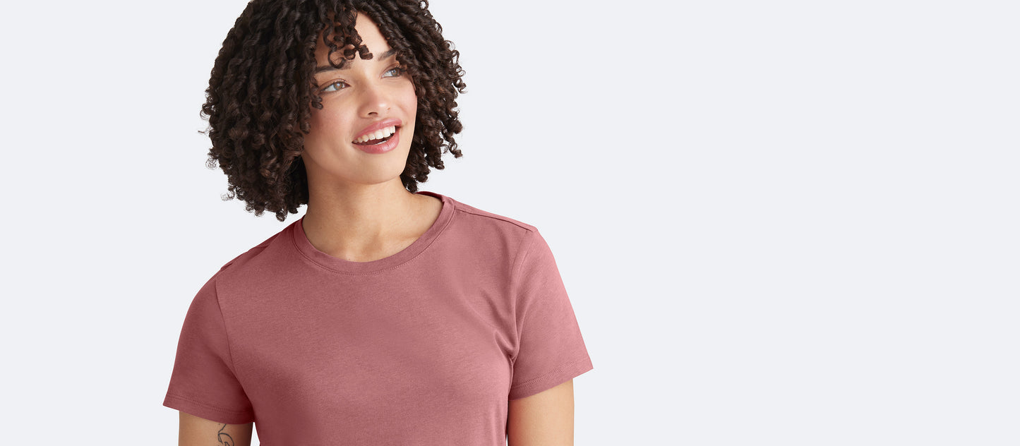 Women's Daily Crew Tee | Shaded Rose