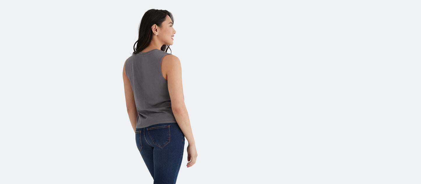 Women's Daily Sleeveless Tee | Smooth Slate