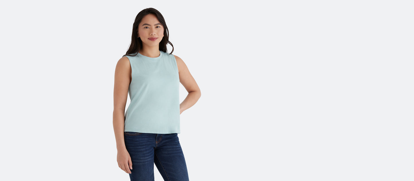 Women's Daily Sleeveless Tee | Soft Skies