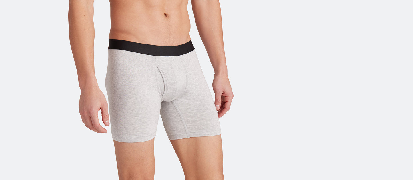 Boxer Brief w/ Fly | Heather Grey