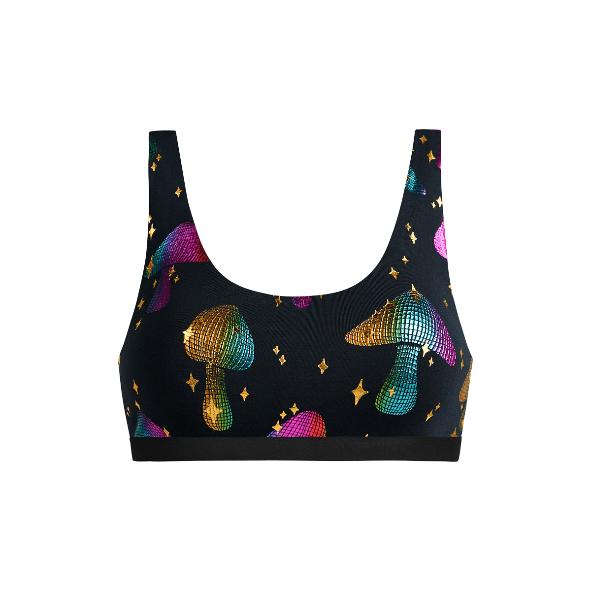 U-Back Bralette | Disco Shrooms