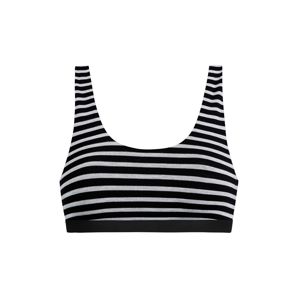 U-Back Bralette | Heather Grey Stripes