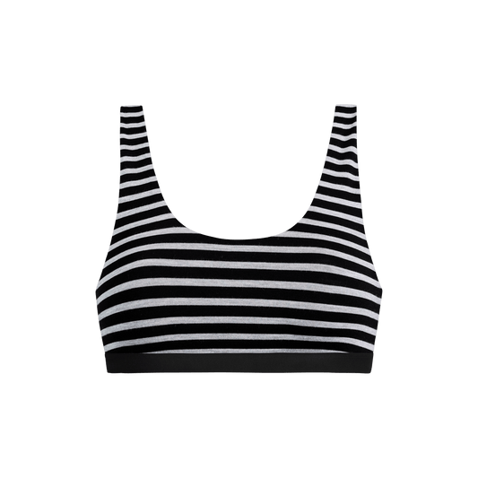 U-Back Bralette | Heather Grey Stripes