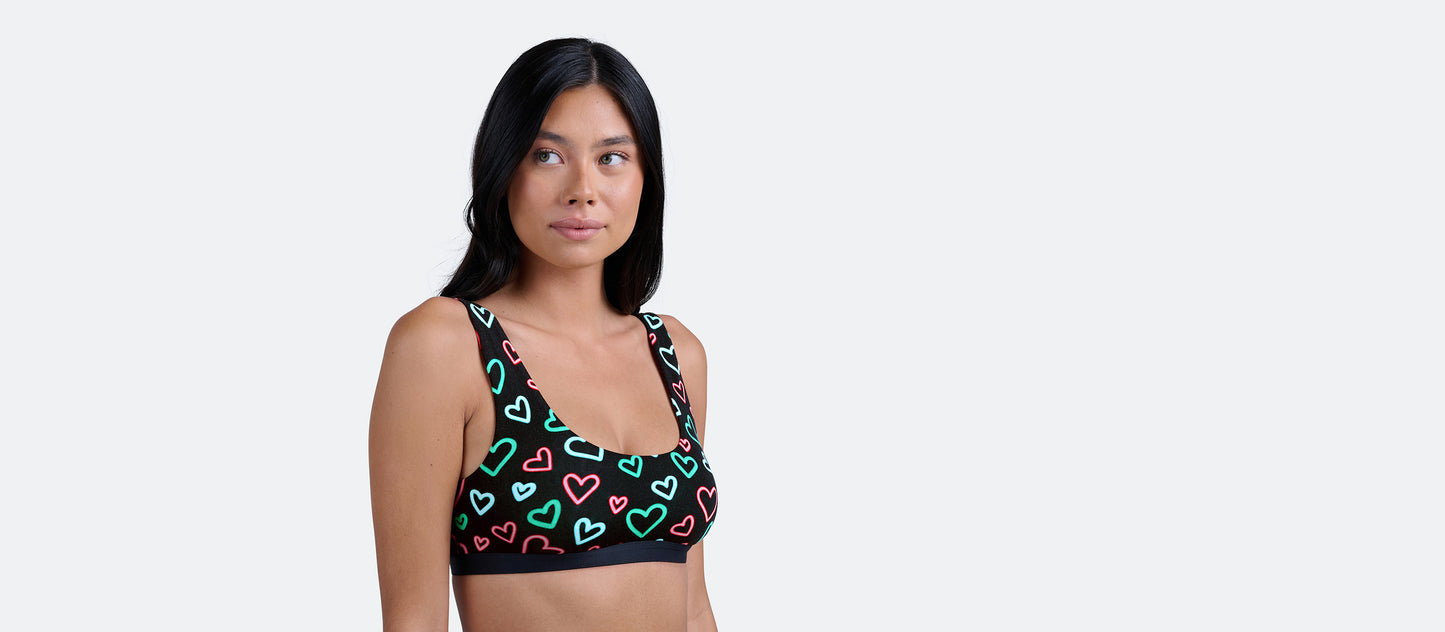 U-Back Bralette | Electric Hearts