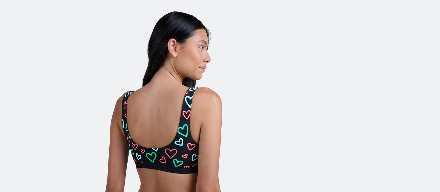 U-Back Bralette | Electric Hearts