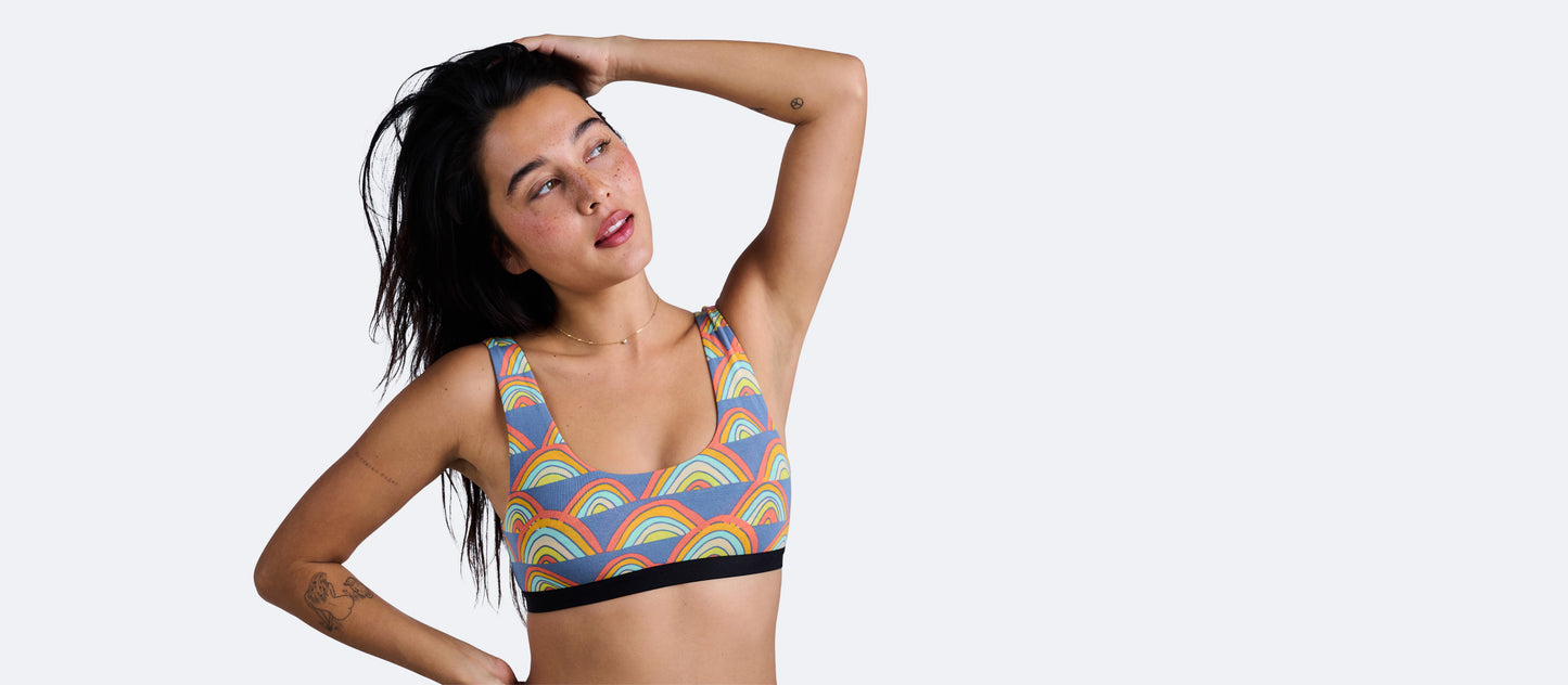 U-Back Bralette | Retro Rainbows