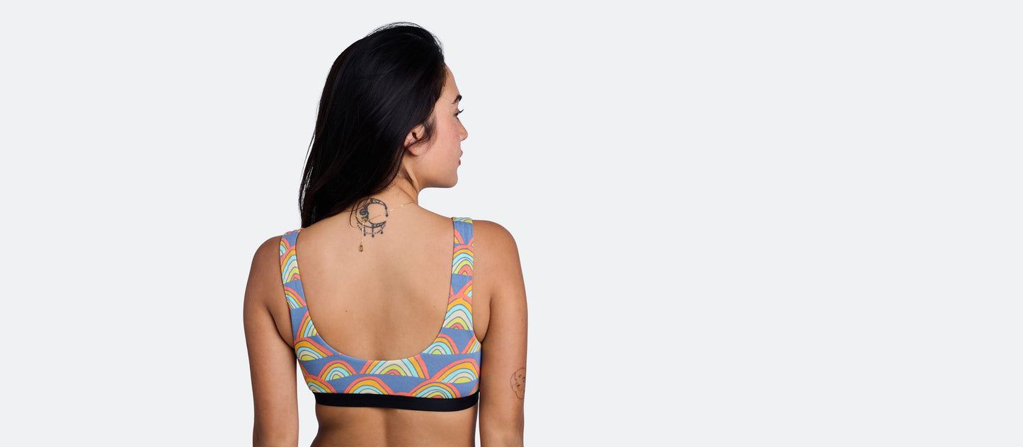 U-Back Bralette | Retro Rainbows