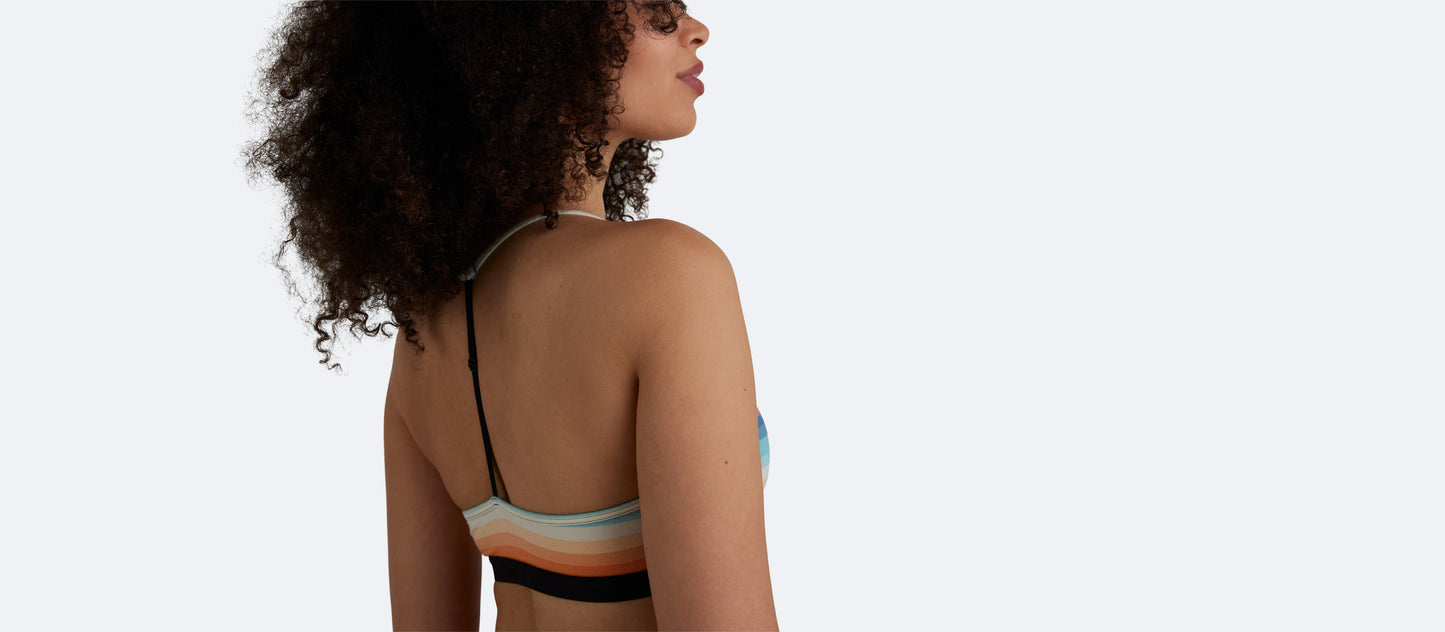 T-Back Bralette | Pool Stripes