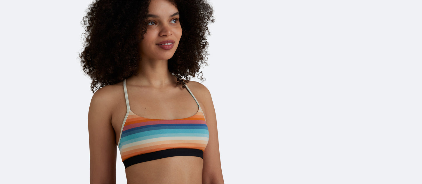 T-Back Bralette | Pool Stripes