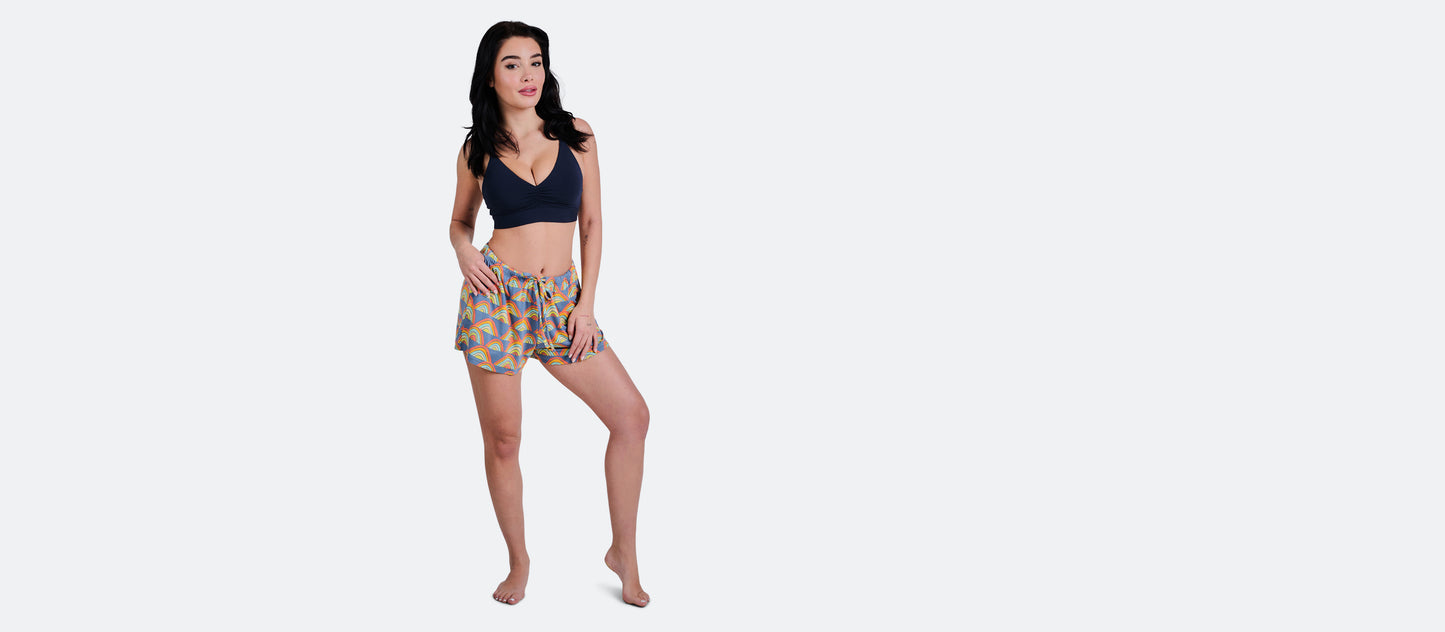 Women's Modal Short | Retro Rainbows