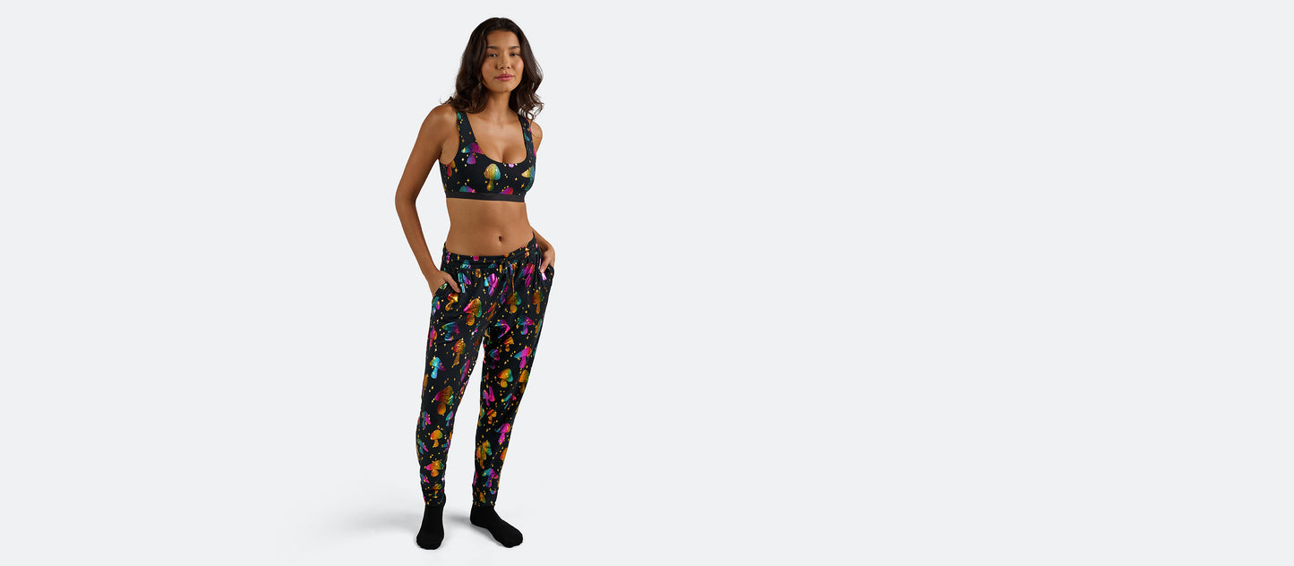 Women's Modal Jogger | Disco Shrooms