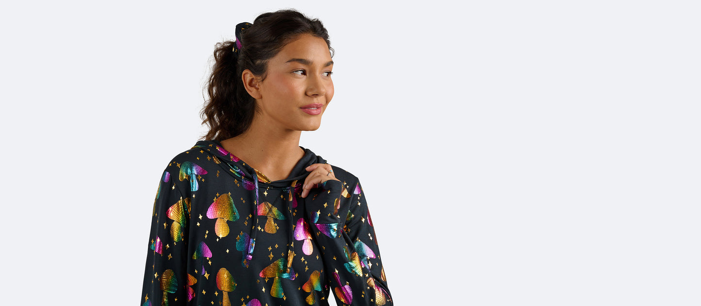 Women's Pullover Hoodie | Disco Shrooms