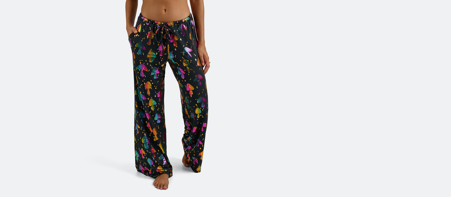 Women's Modal Wide Leg Pant | Disco Shrooms