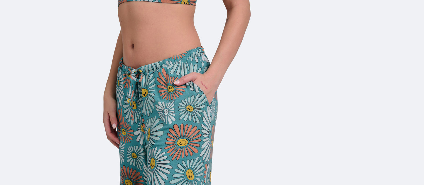 Women's Modal Wide Leg Pant | Disco Daisies