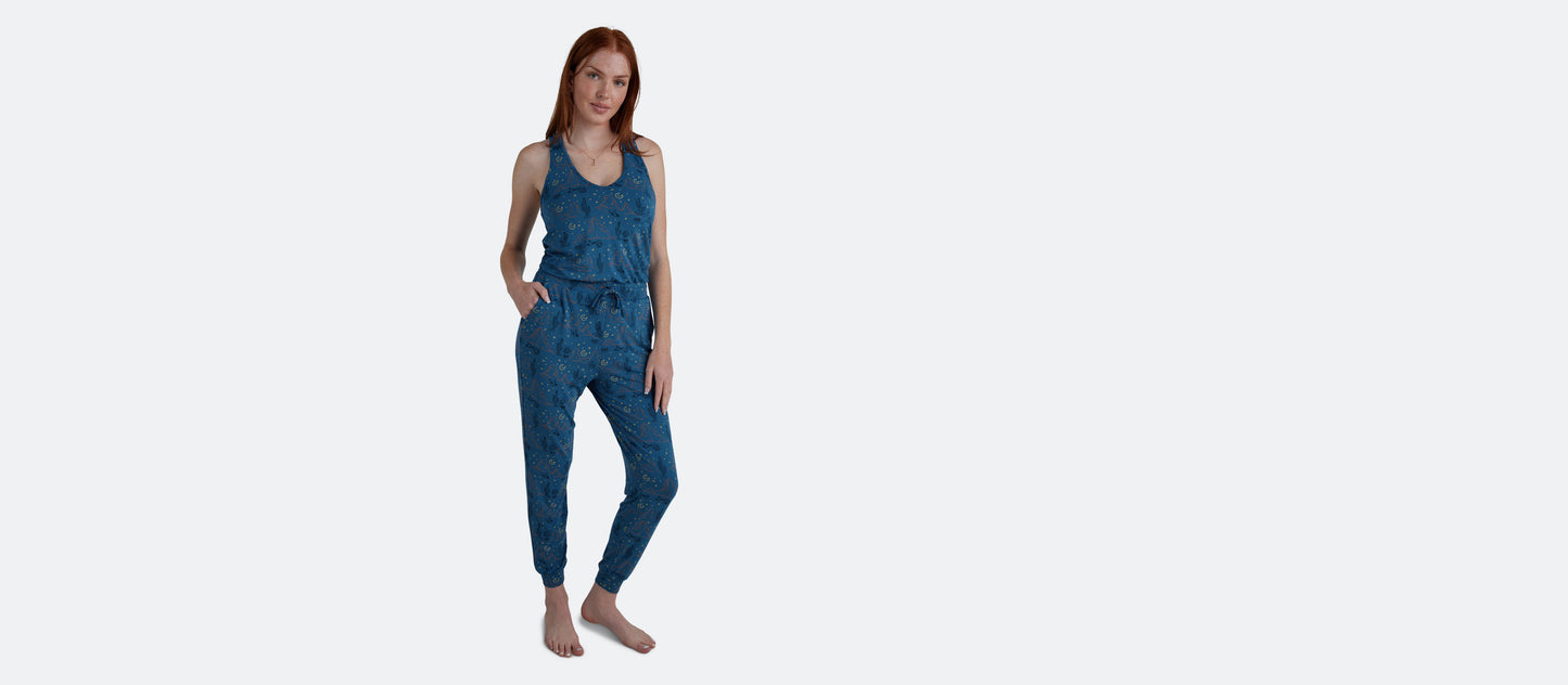 Women's Modal V-Neck Jumpsuit | Desert Sky