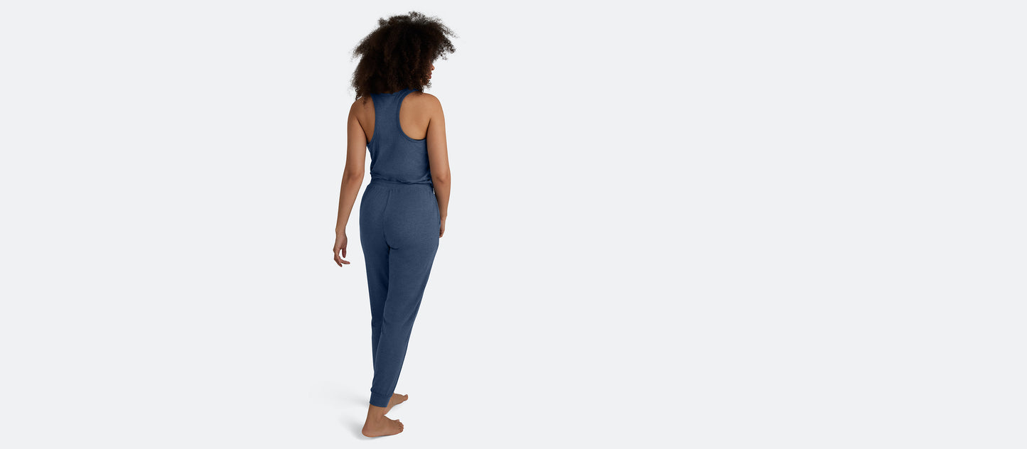 Women's Modal V-Neck Jumpsuit | Heather Navy