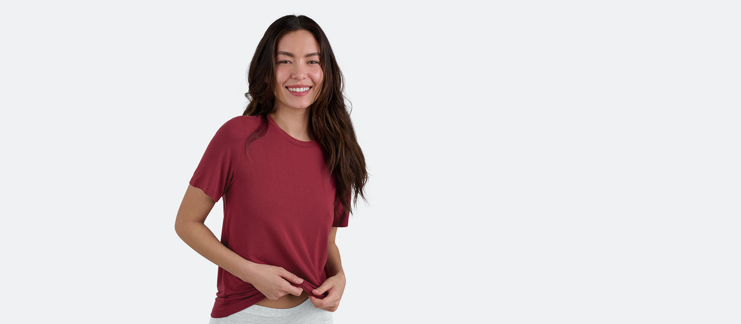 Women's Modal Crew Tee | Cabernet