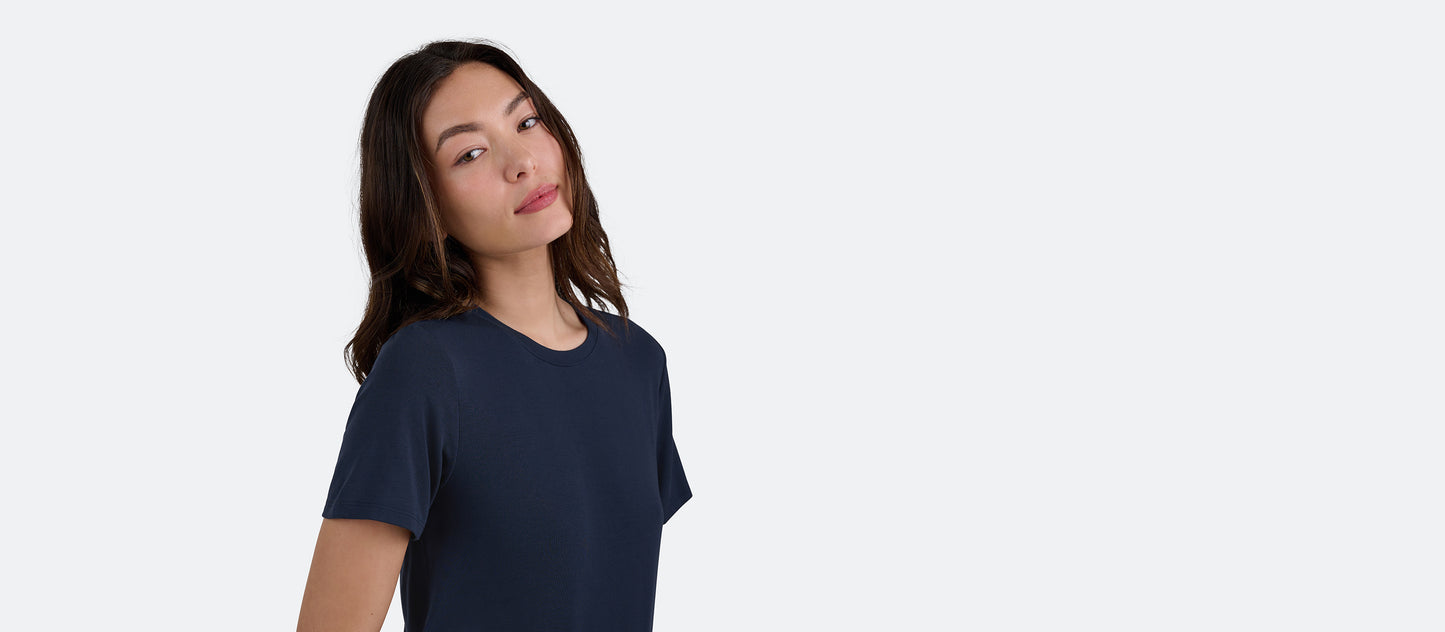 Women's Modal Crew Tee | Dark Sapphire