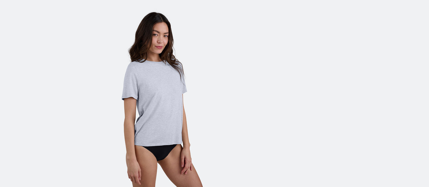 Women's Modal Crew Tee | Heather Grey