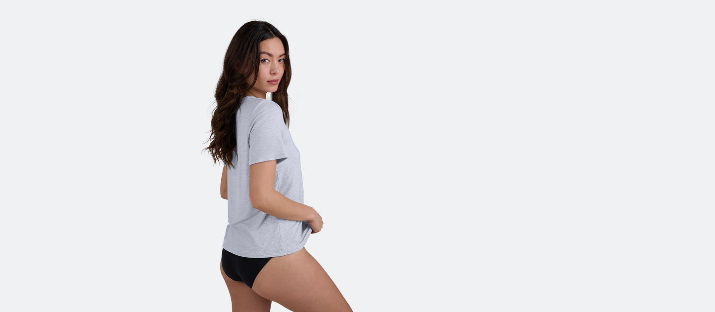 Women's Modal Crew Tee | Heather Grey