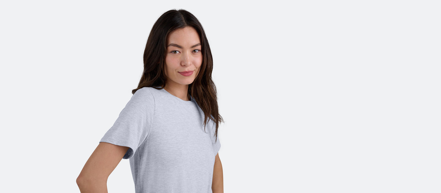 Women's Modal Crew Tee | Heather Grey