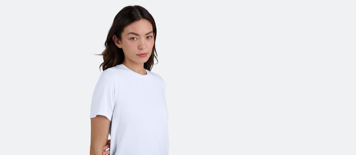 Women's Modal Crew Tee | White