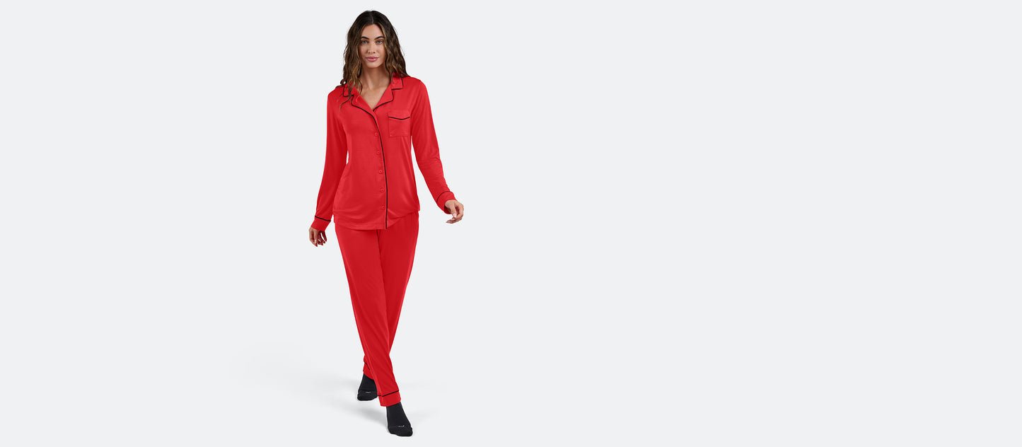 Women's Longsleeve Modal PJ Set | Bougie Rouge