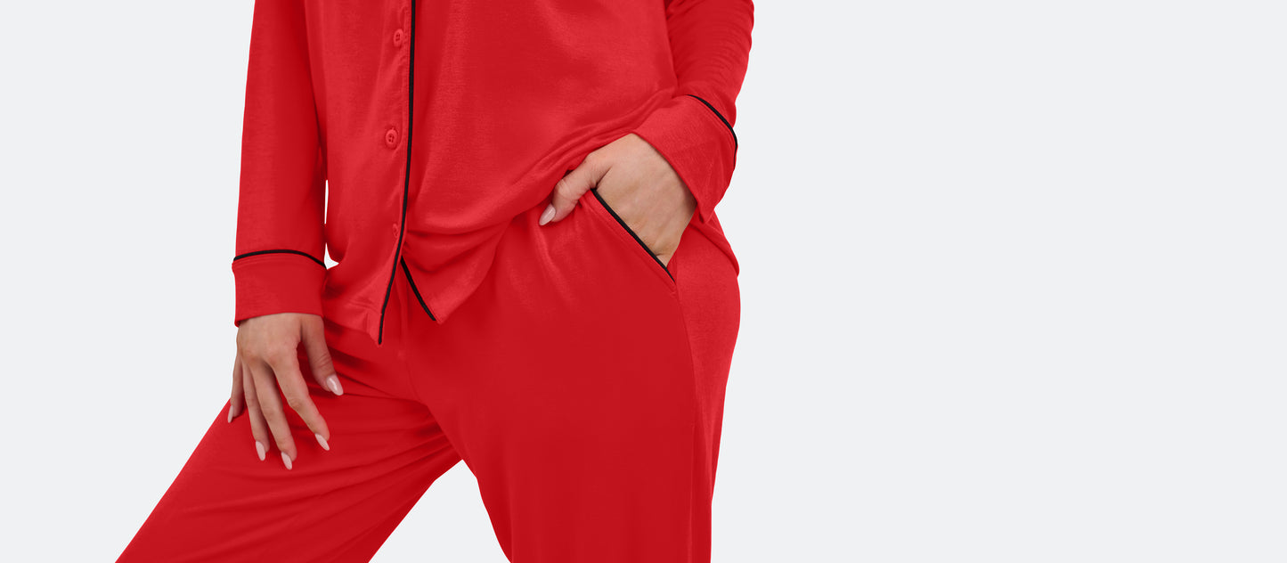 Women's Longsleeve Modal PJ Set | Bougie Rouge