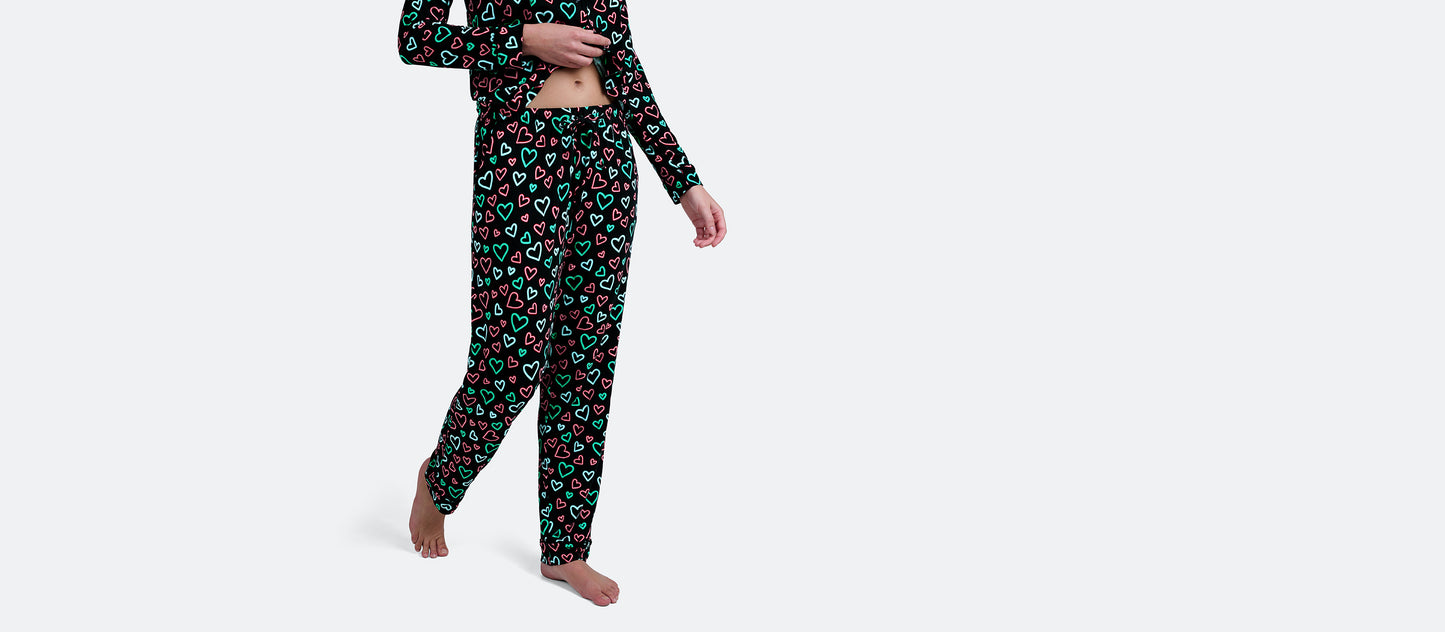 Women's Longsleeve Modal PJ Set | Electric Hearts