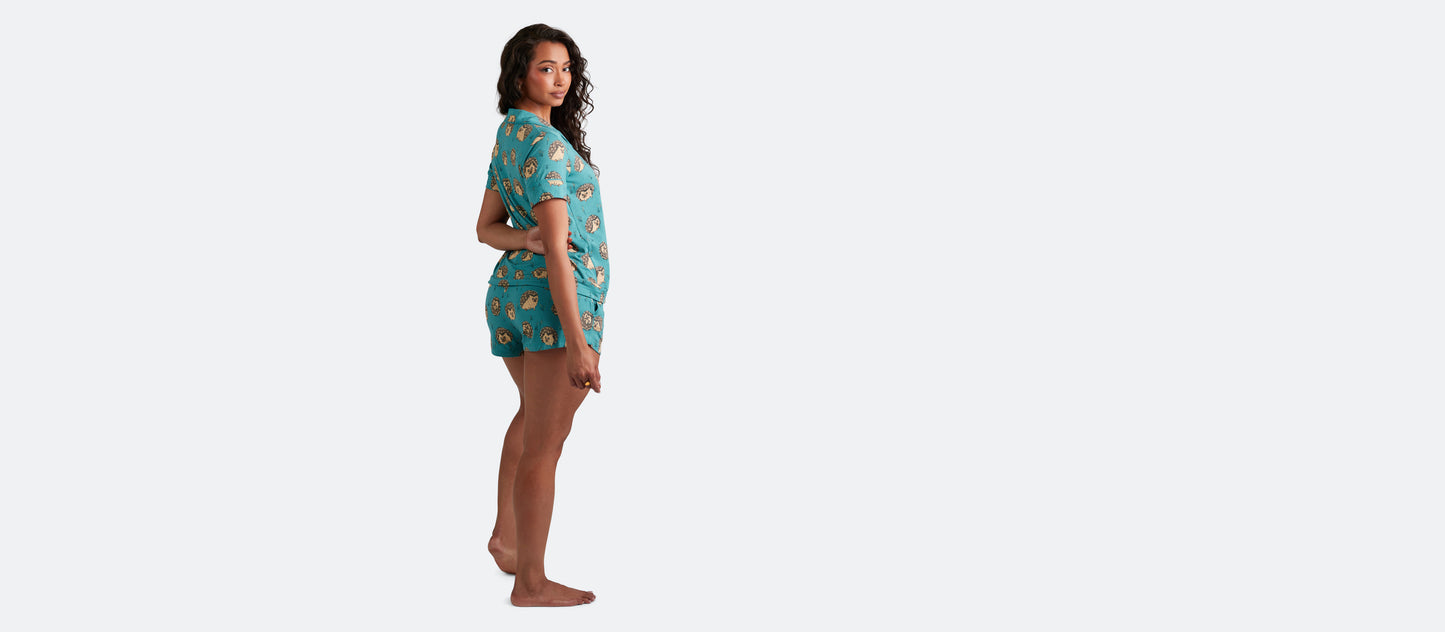 Women's Shortsleeve Modal PJ Set | Hedgehogs