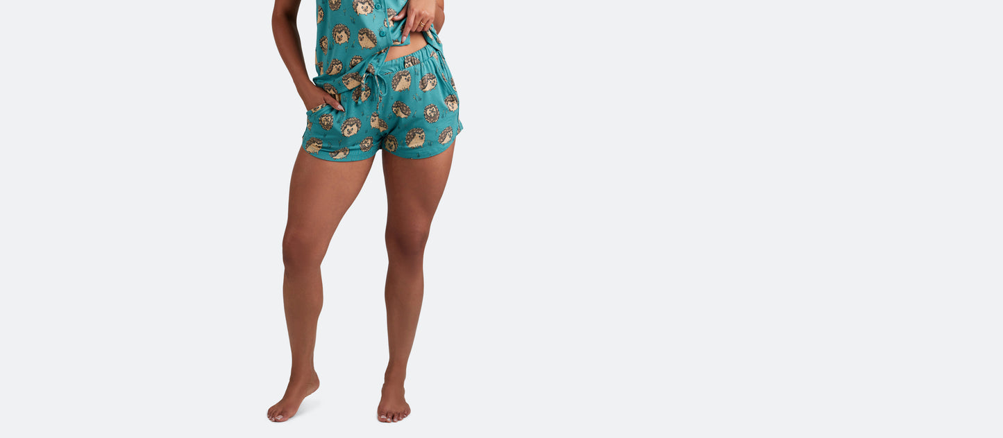 Women's Shortsleeve Modal PJ Set | Hedgehogs