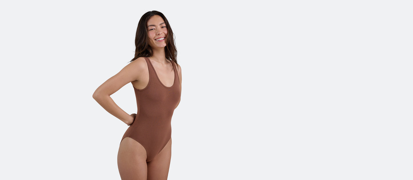 Women's Modal Bodysuit | Walnut Shell