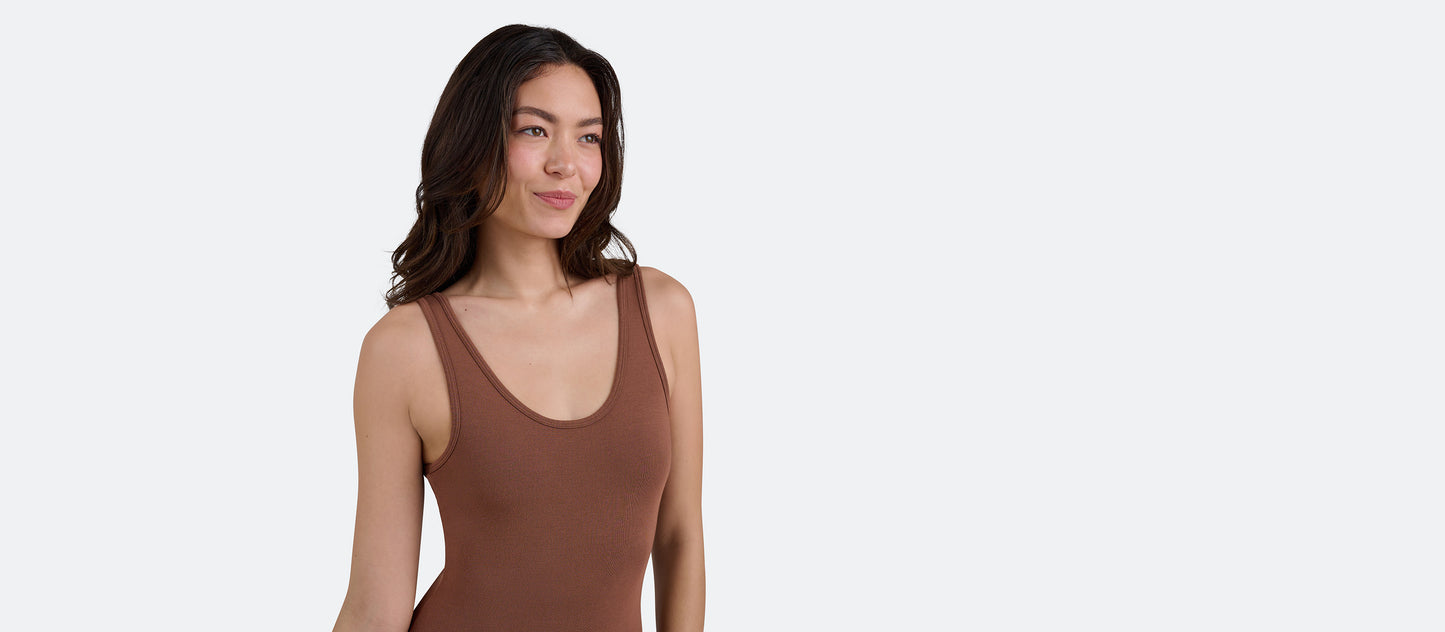 Women's Modal Bodysuit | Walnut Shell