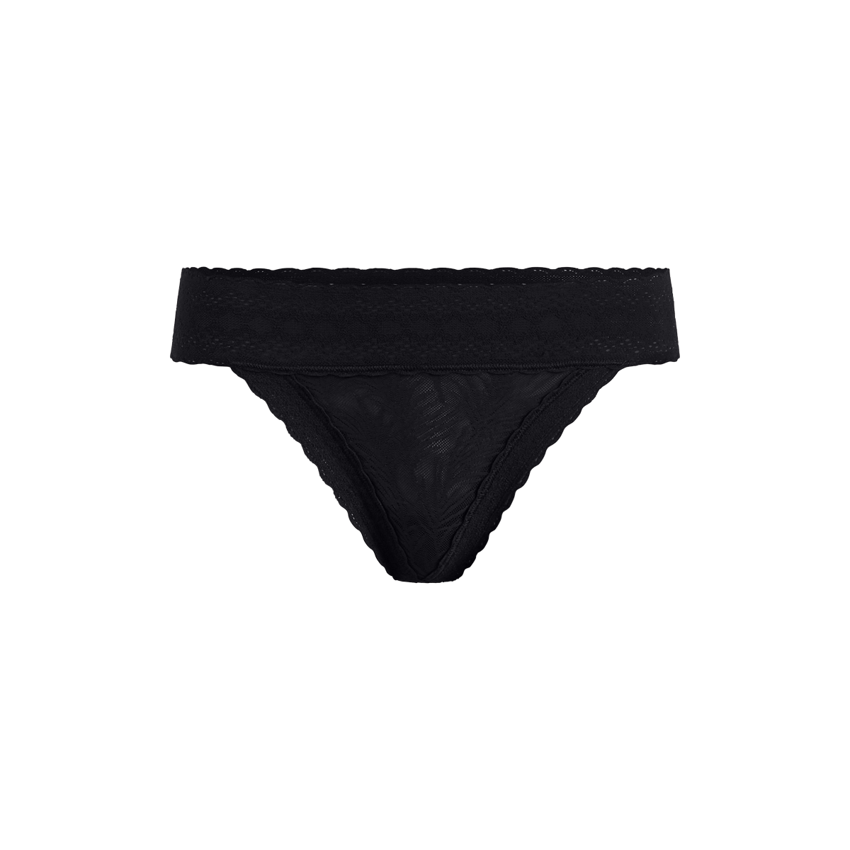 All Over Lace Thong | Black