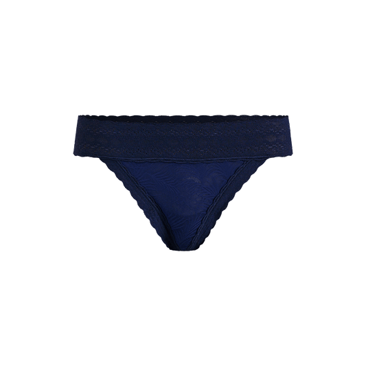 All Over Lace Thong | Midnight Navy