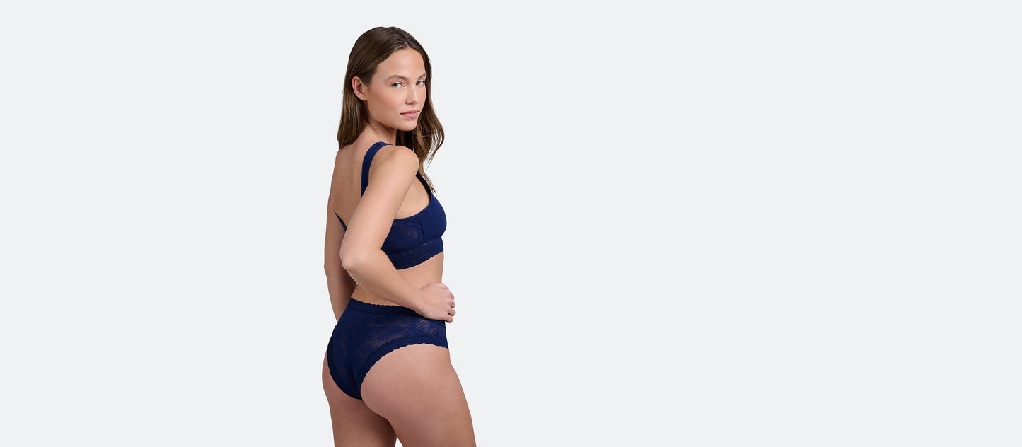 All Over Lace Tanga | Midnight Navy