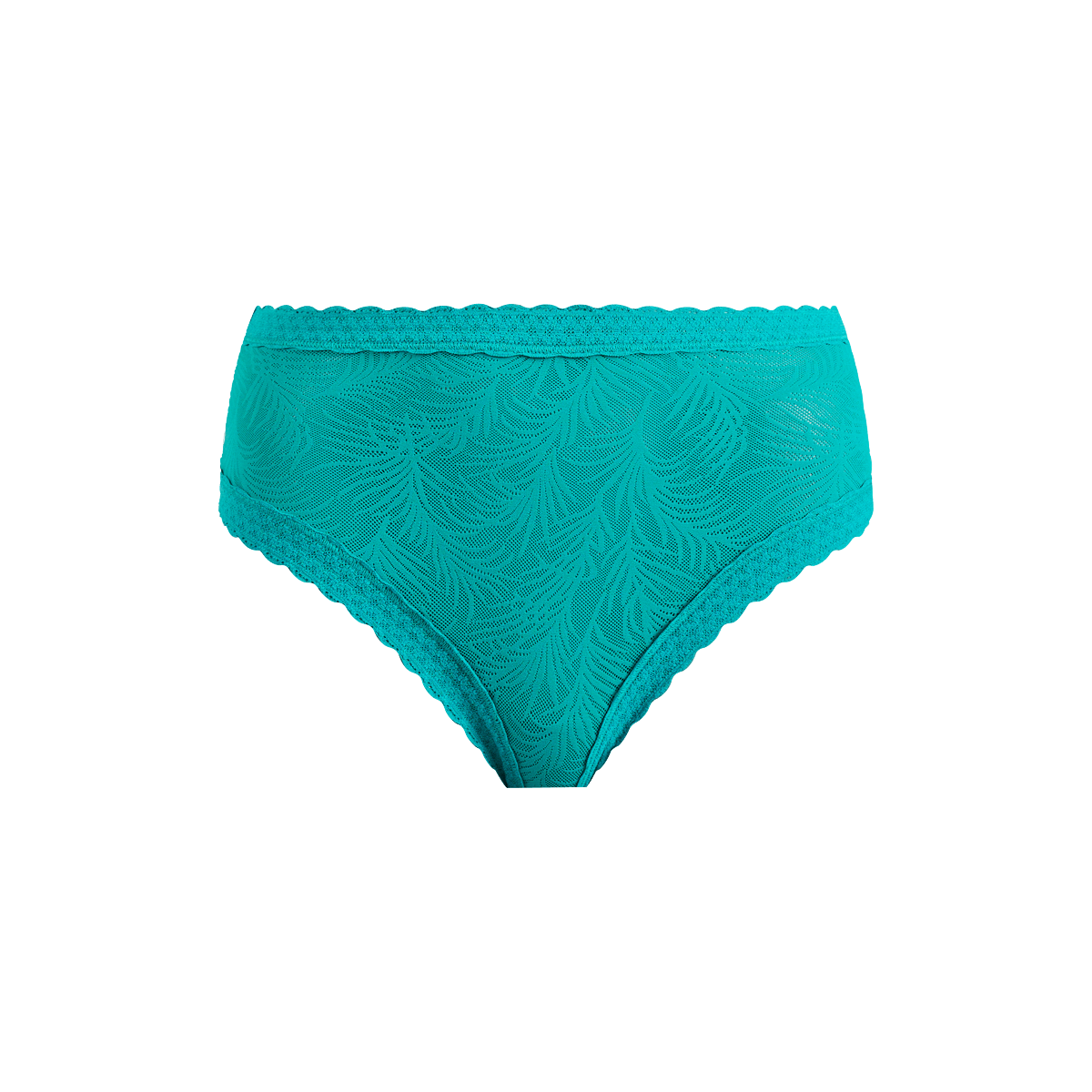 All Over Lace High-Waist Brief | Peacock Teal