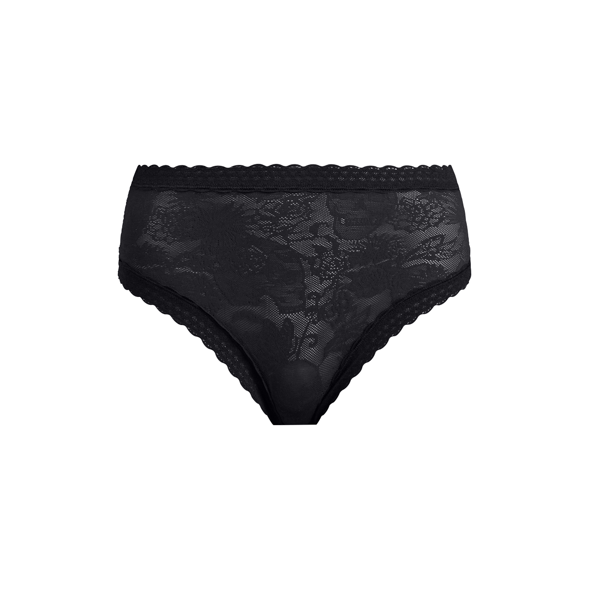 All Over Lace High-Waist Brief | Black Dead Flowers