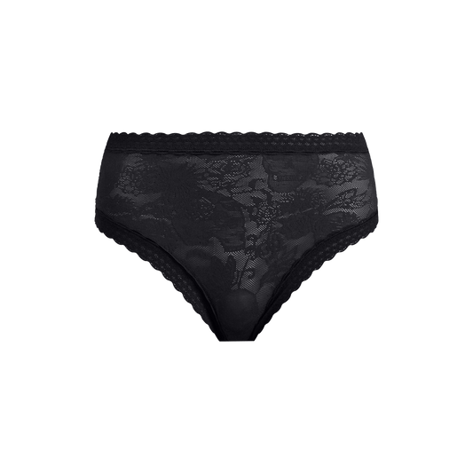 All Over Lace High-Waist Brief | Black Dead Flowers