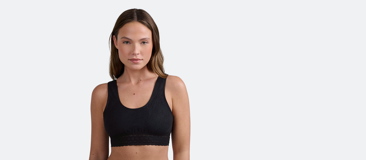 All Over Lace U-Back Bralette | Black