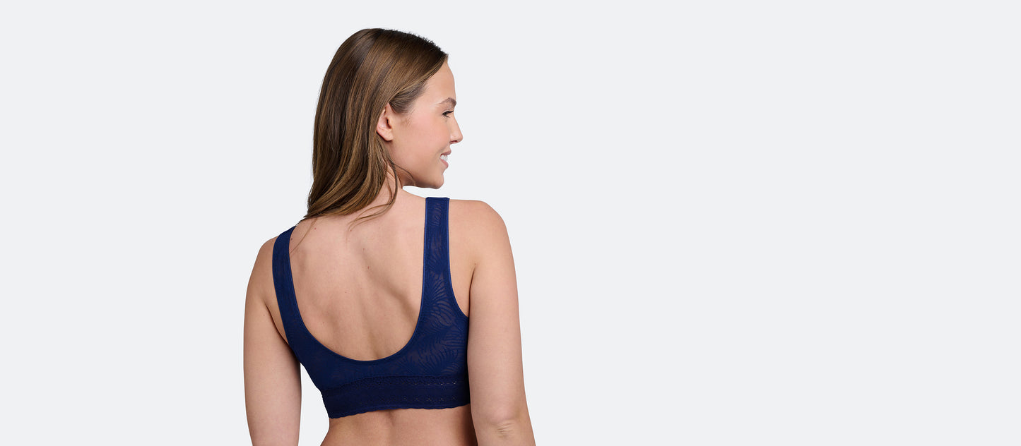 All Over Lace U-Back Bralette | Midnight Navy