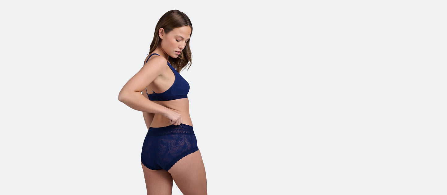 All Over Lace Hipster | Midnight Navy