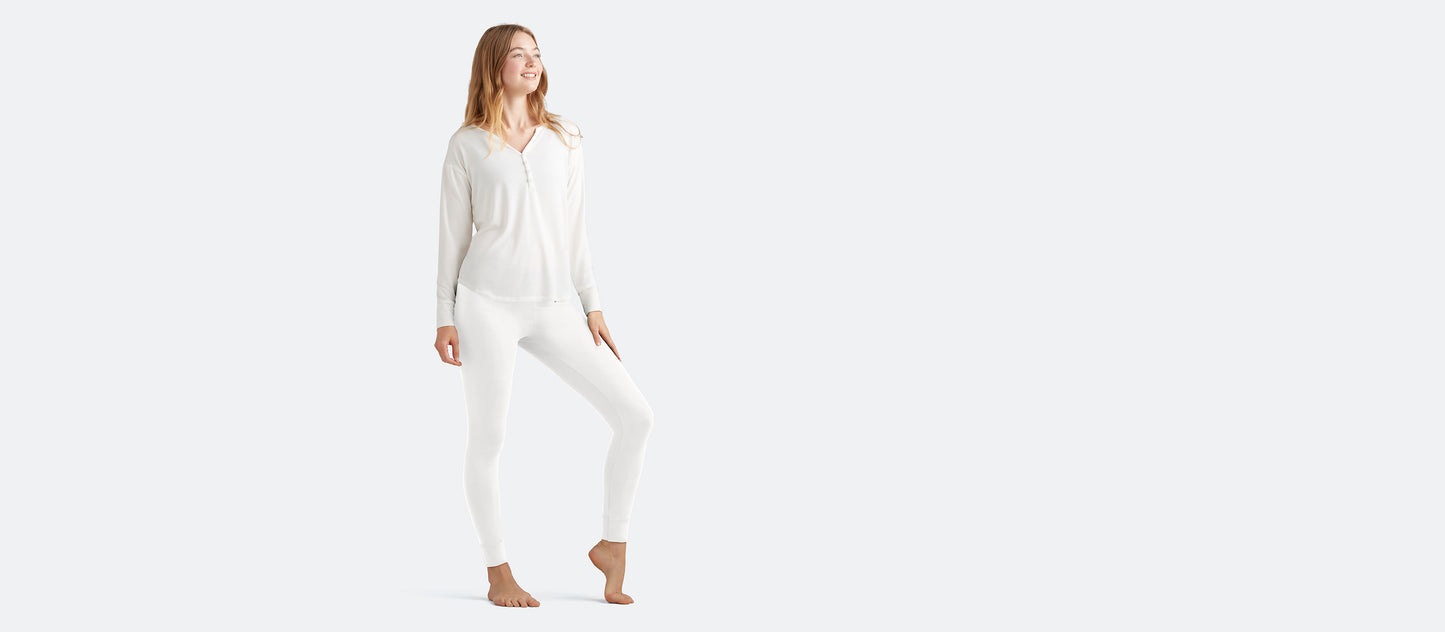 Women's Long Underwear | White