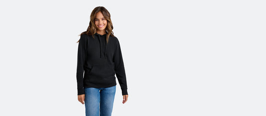 Women's French Terry Pullover Hoodie | Black