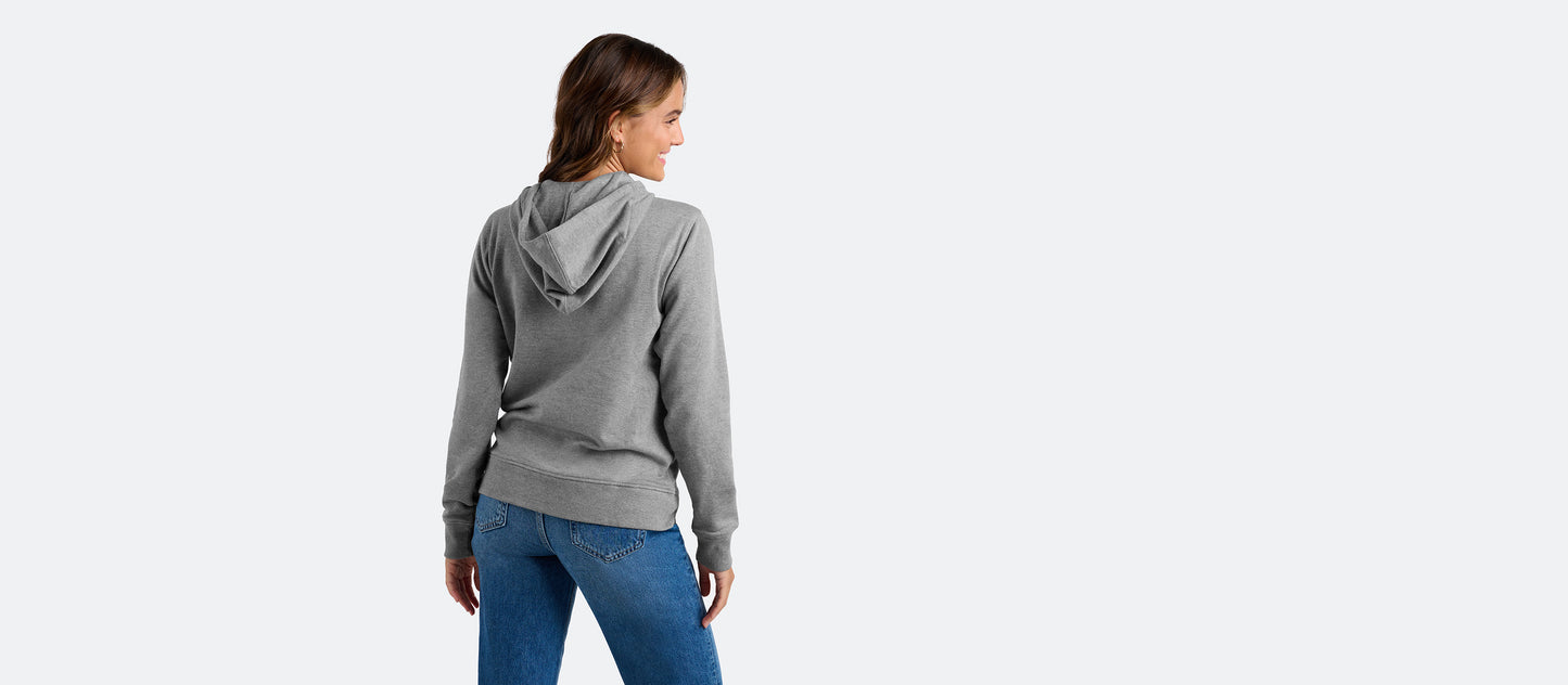 Women's French Terry Pullover Hoodie | Heather Grey