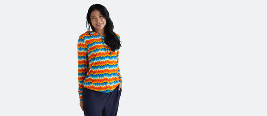 Women's Pullover Hoodie | Groovy Chevron