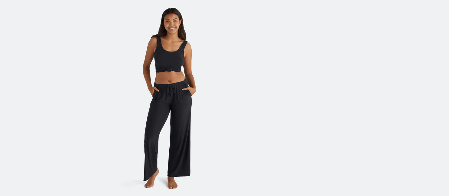 Women's Modal Wide Leg Pant | Black