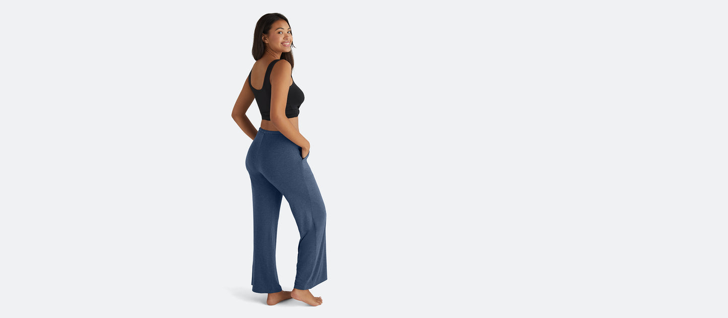 Women's Modal Wide Leg Pant | Heather Navy