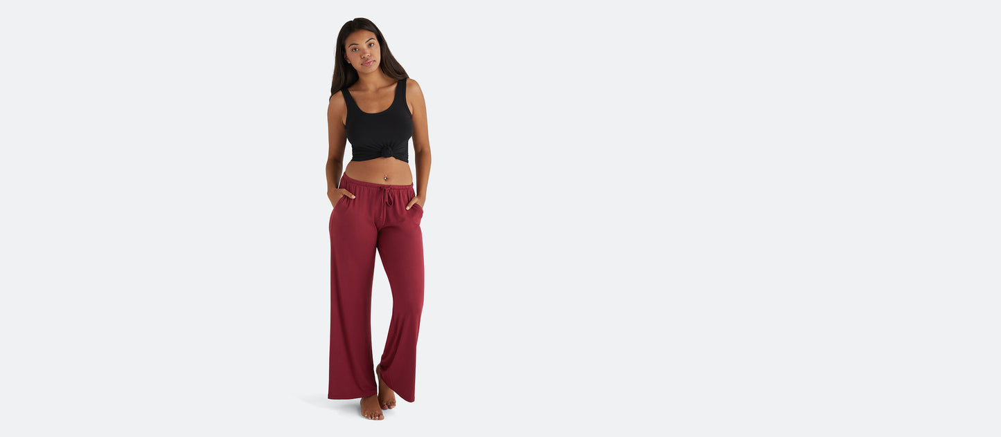 Women's Modal Wide Leg Pant | Cabernet