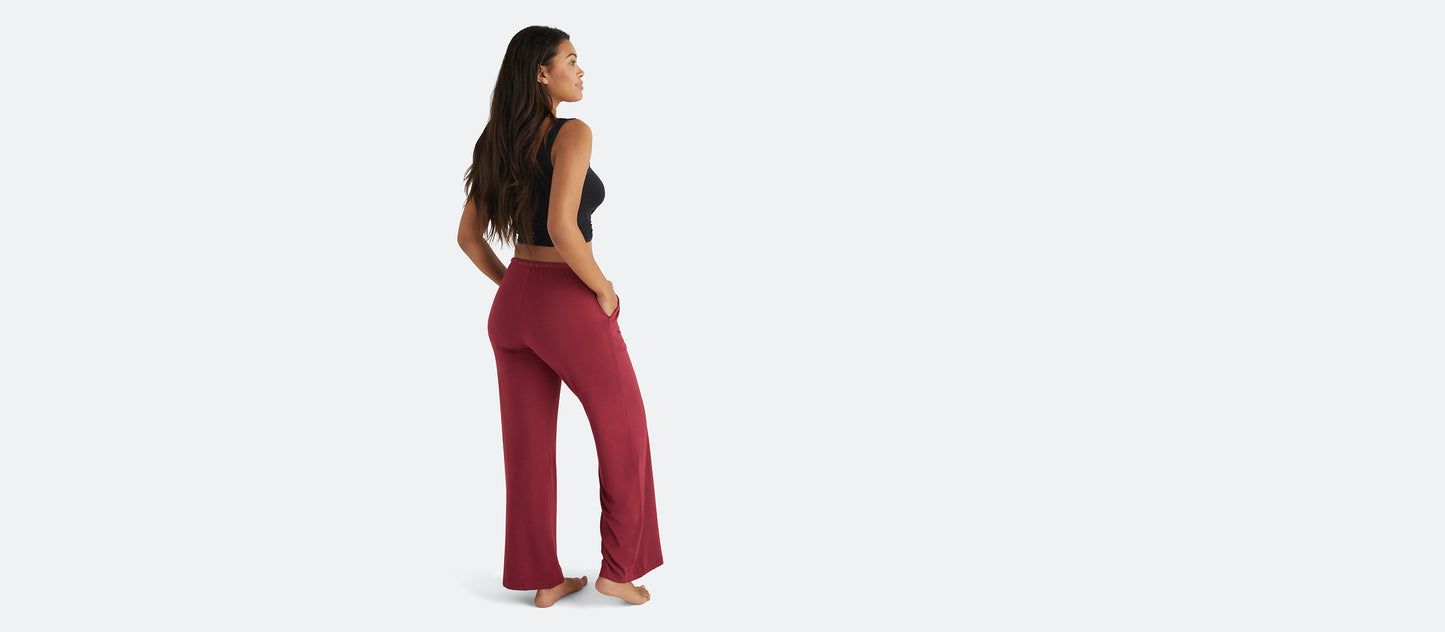 Women's Modal Wide Leg Pant | Cabernet